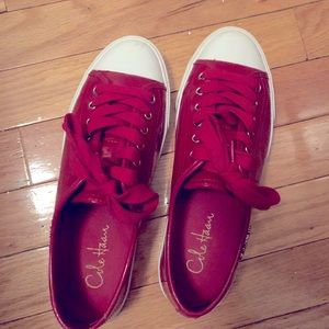 Cole hann red patent sneakers